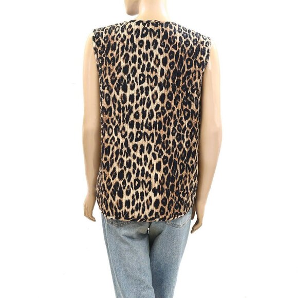 Damson Madder Tilly Leopard Vest Jacket Top Quilted Organic Cotton M-8 277463 - Picture 7 of 8